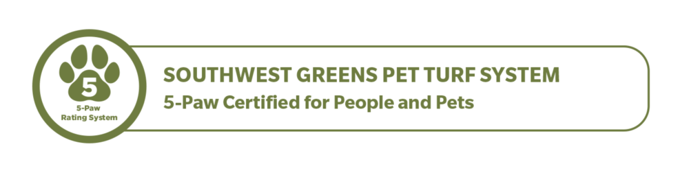Southwest Greens of Tucson Pet Turf System 5-Paw Certified for People and Pets
